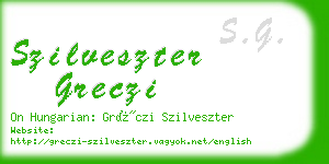 szilveszter greczi business card